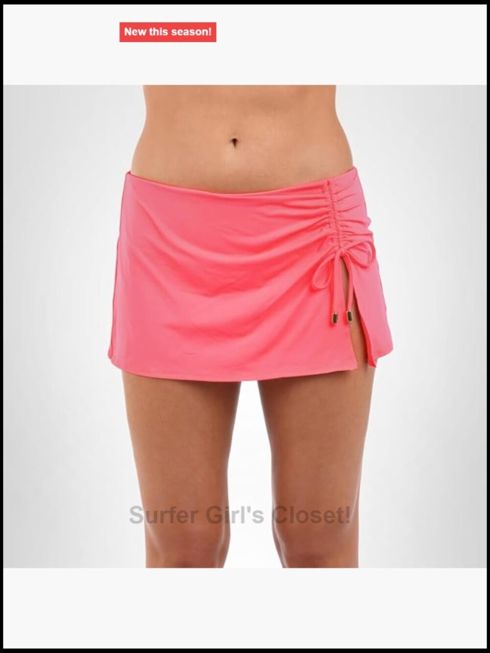 Skirted Bikini Bottom with Side Tie Closure